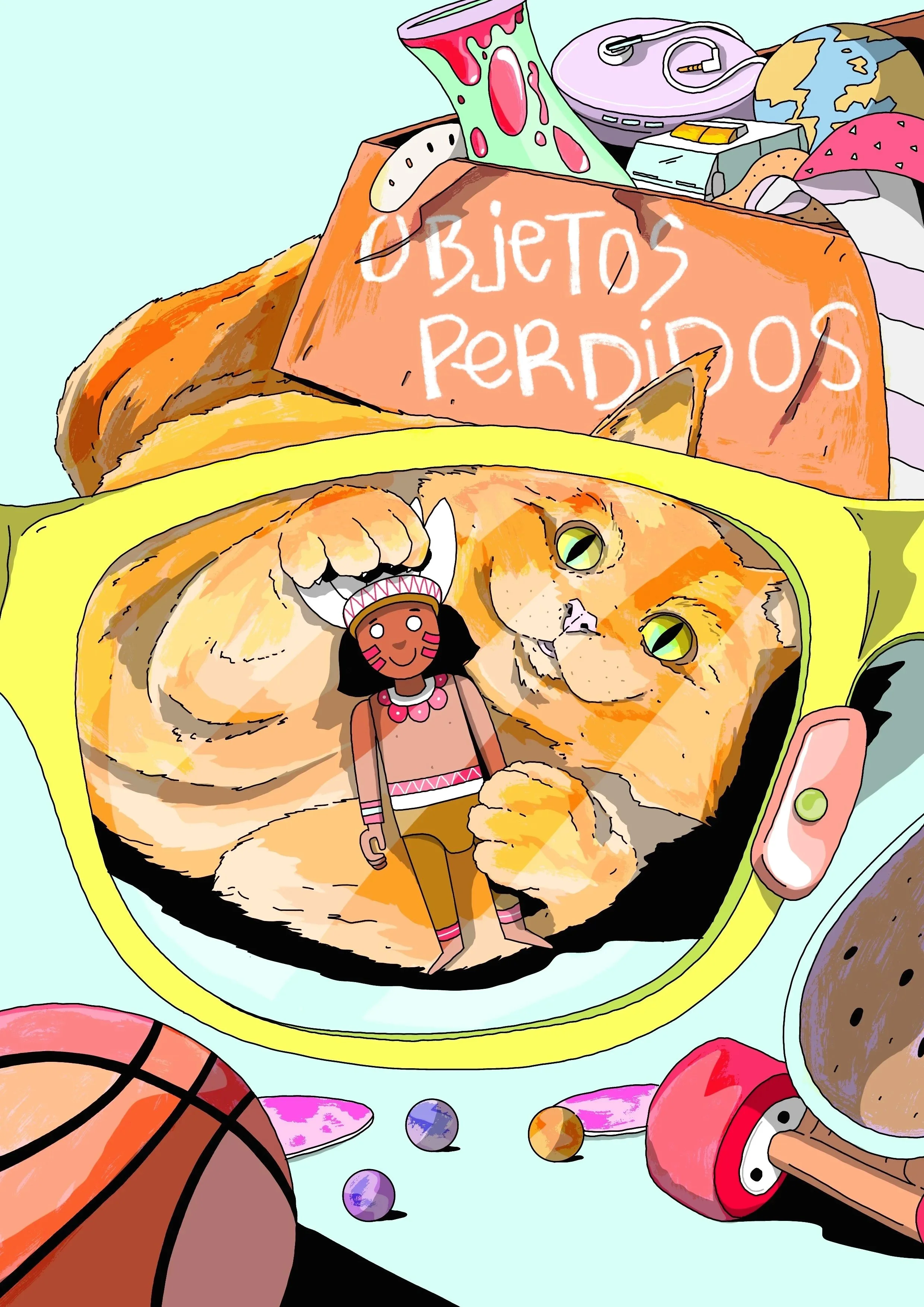 Portada ilustrada de “Objetos perdidos” de Salva Bojar