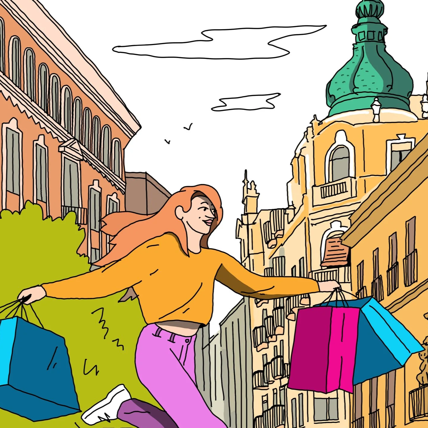 Colección de totebags para apoyar el comercio local realizadas por Eloy González