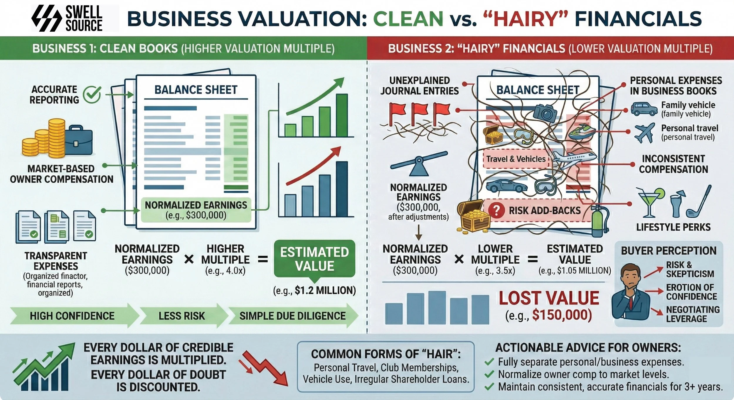 Hair on the Financials: How Personal Expenses Quietly Kill Your Multiple