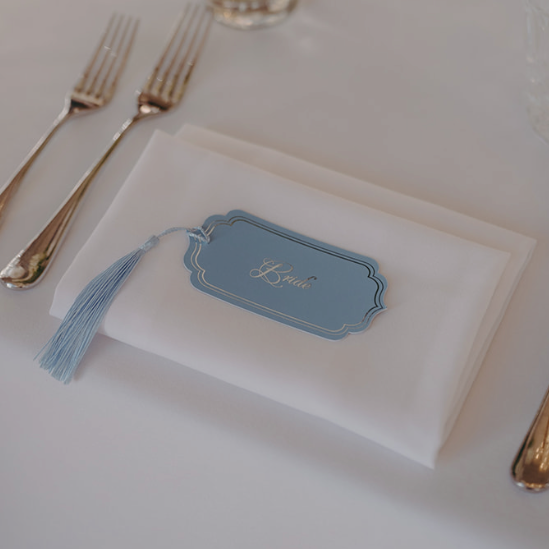 Tasseled Place Cards for a Hedsor House Wedding
