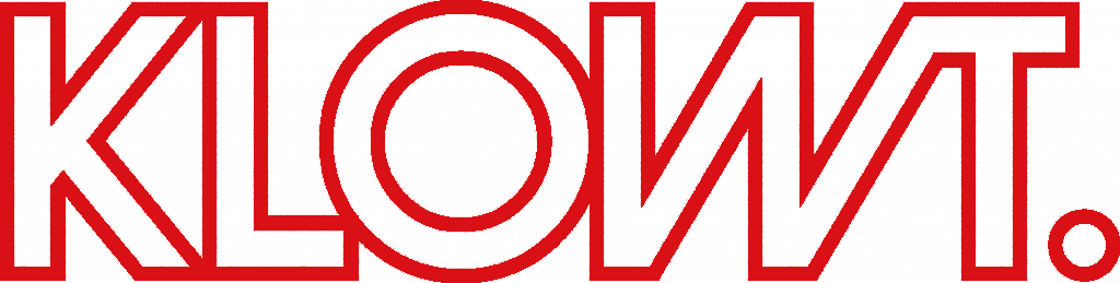 KLOWT logo red