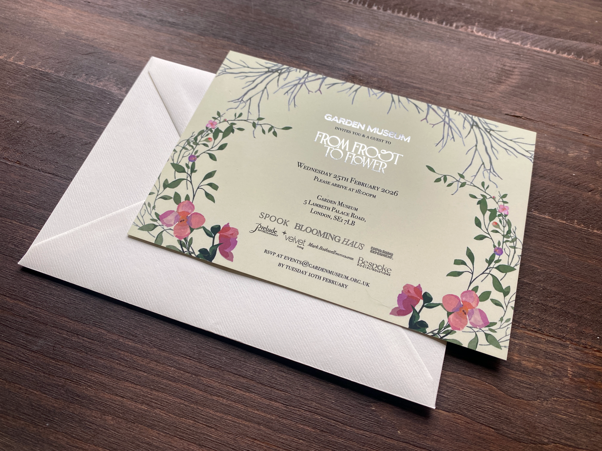 Silver Foil Foiled Event Venue Showcase Invitations Garden Museum London Wedding Custom Illustrated Illustration Branded Co-Branded Printed.png