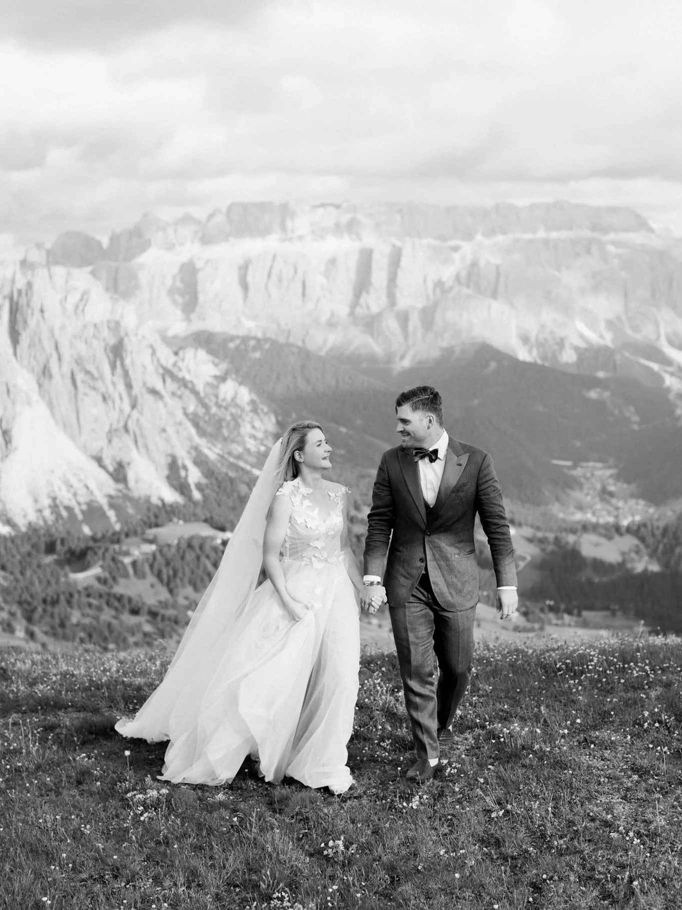 Julia and Franz where one of the most loving, heartful and 
incredibly perfect couples we ever met! It was truly and honor to plan and execute their Destination Wedding in South Tyrol-Italy! 👑👑👑

This shot was taken after a surprise helicopter f