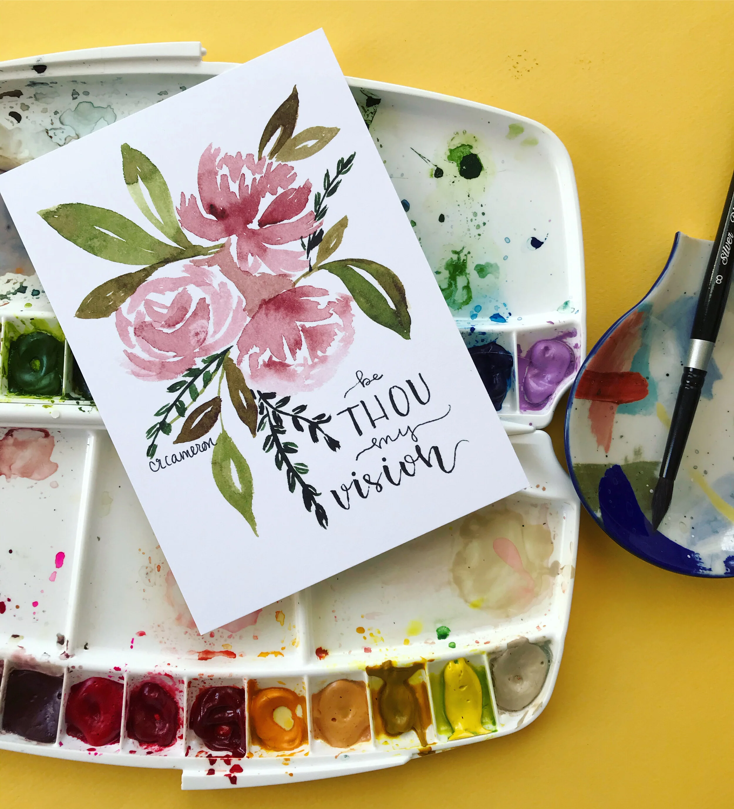 beloved hymn watercolor art print