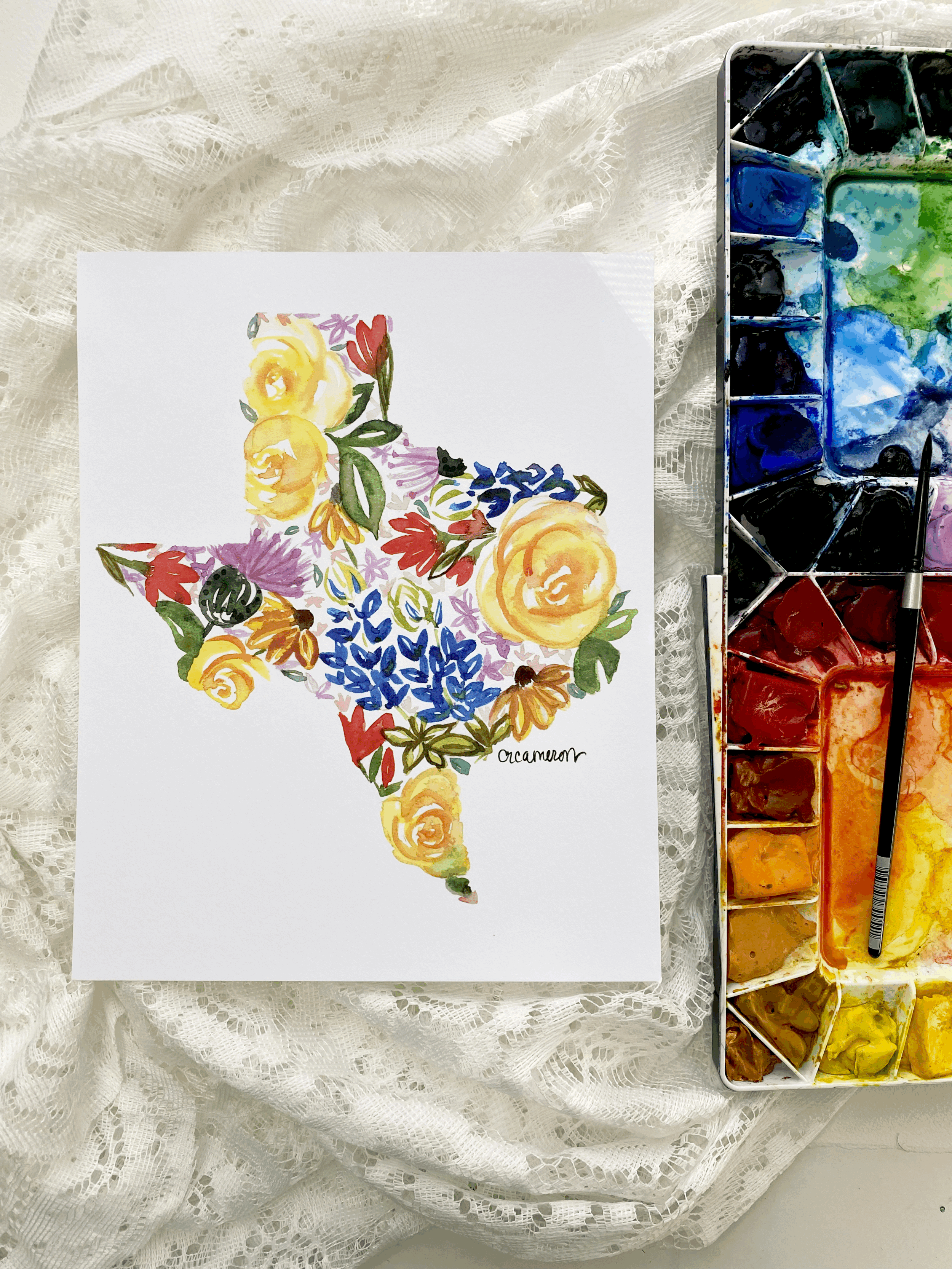 Texas Wildflower Art Print