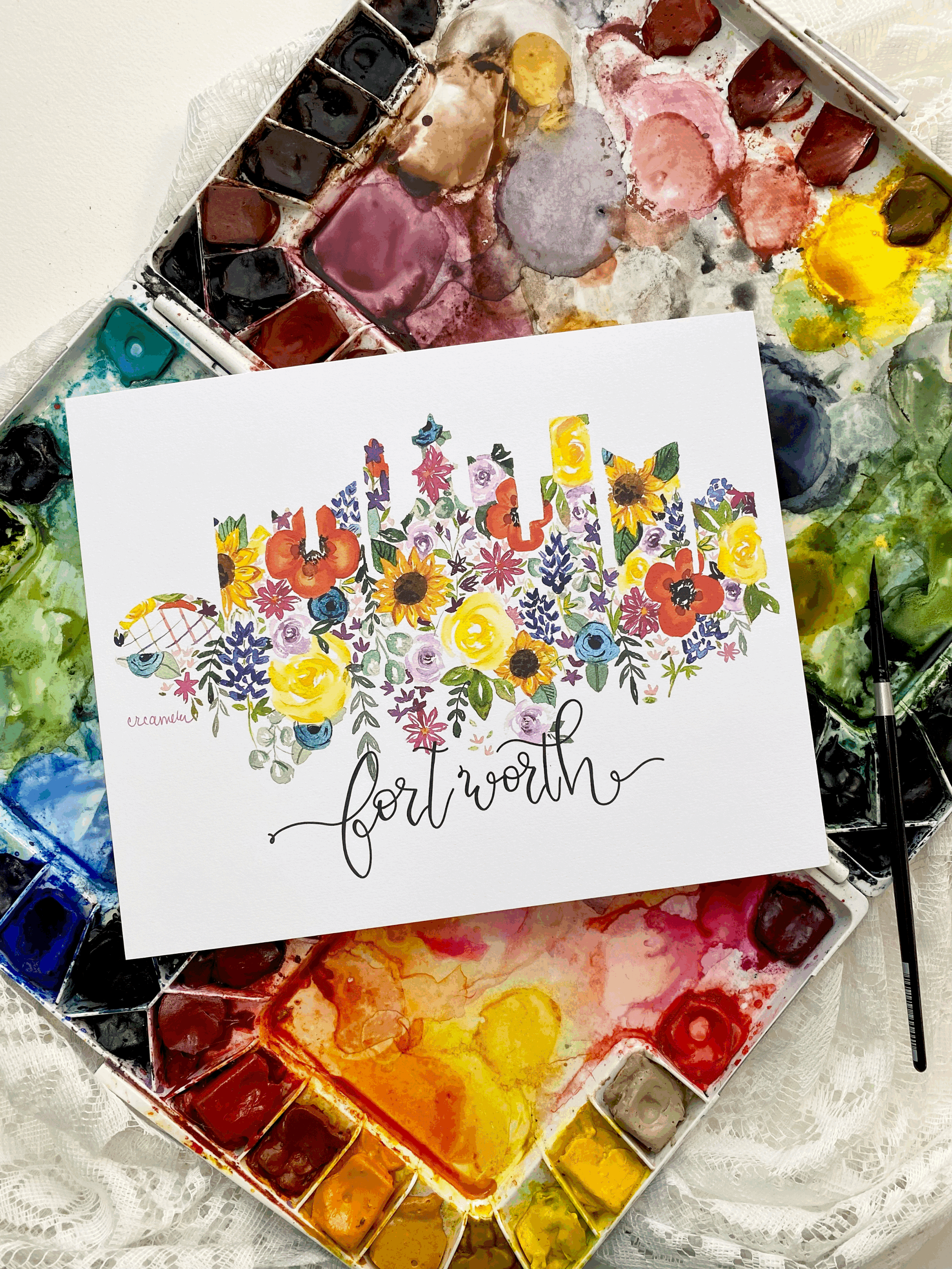 Fort Worth in Bloom Art Print