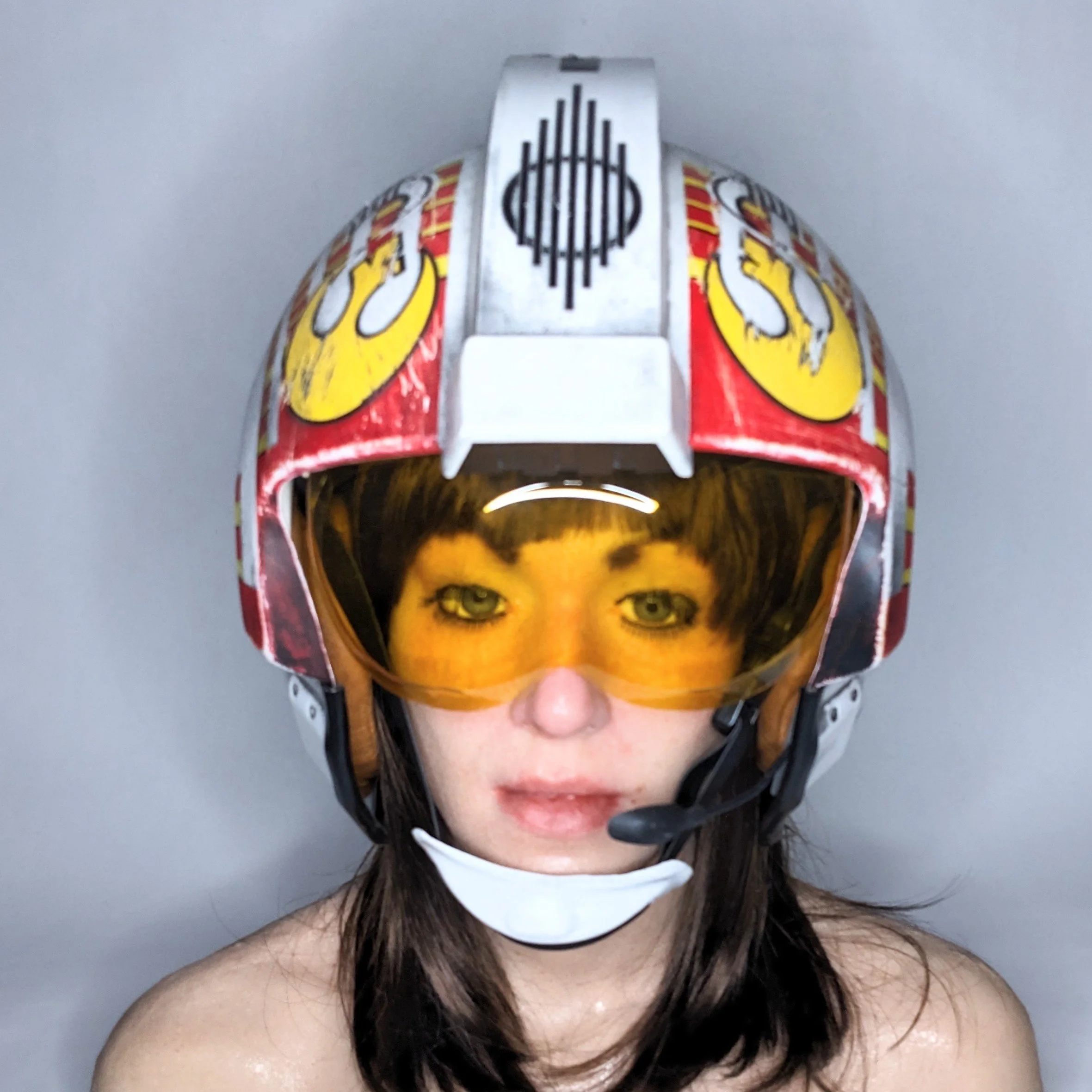 Custom Painted Pilot Helmet (PORKINS) — DH-P/FX