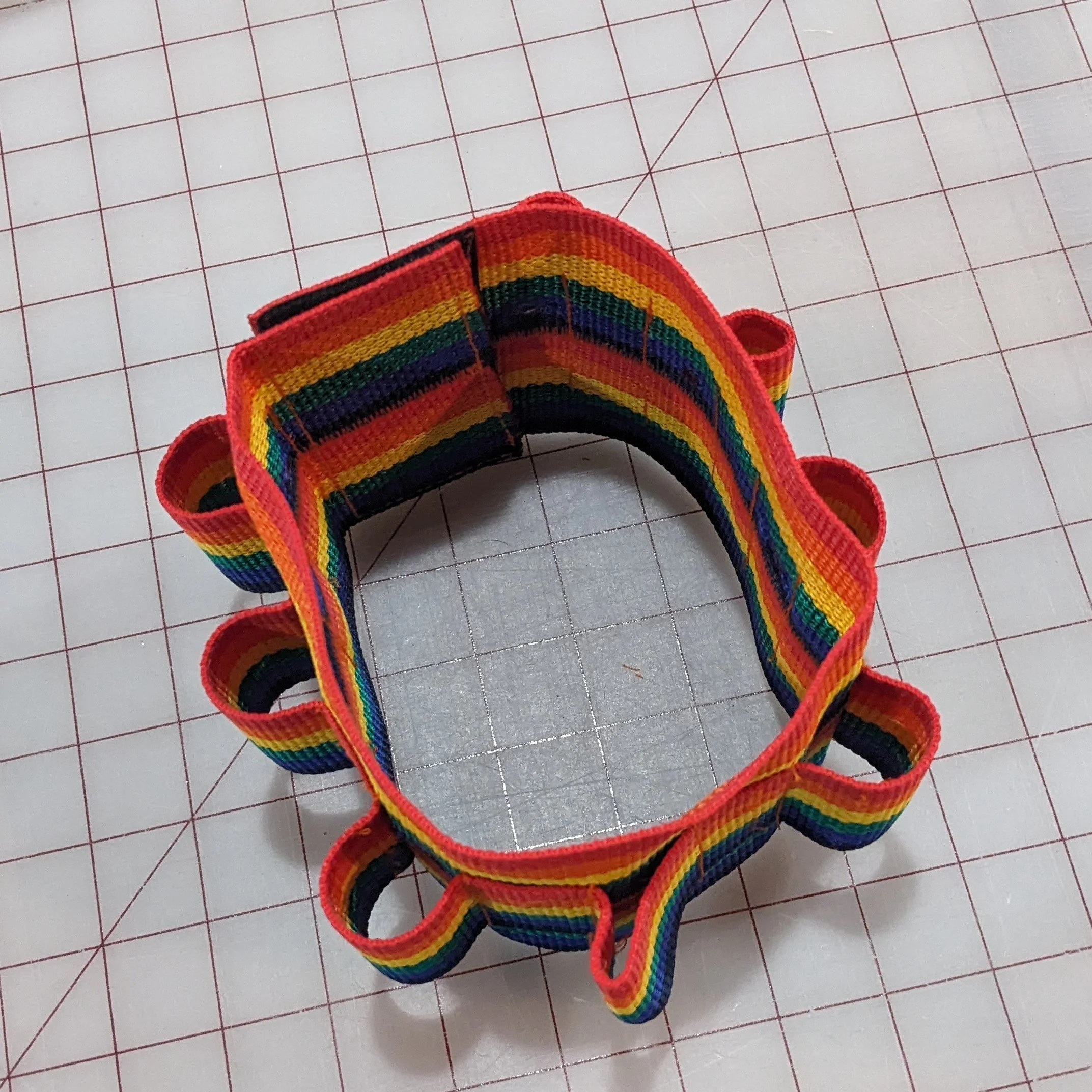 Pride X wing pilot leg flare strap (Rainbow) — DHP/FX