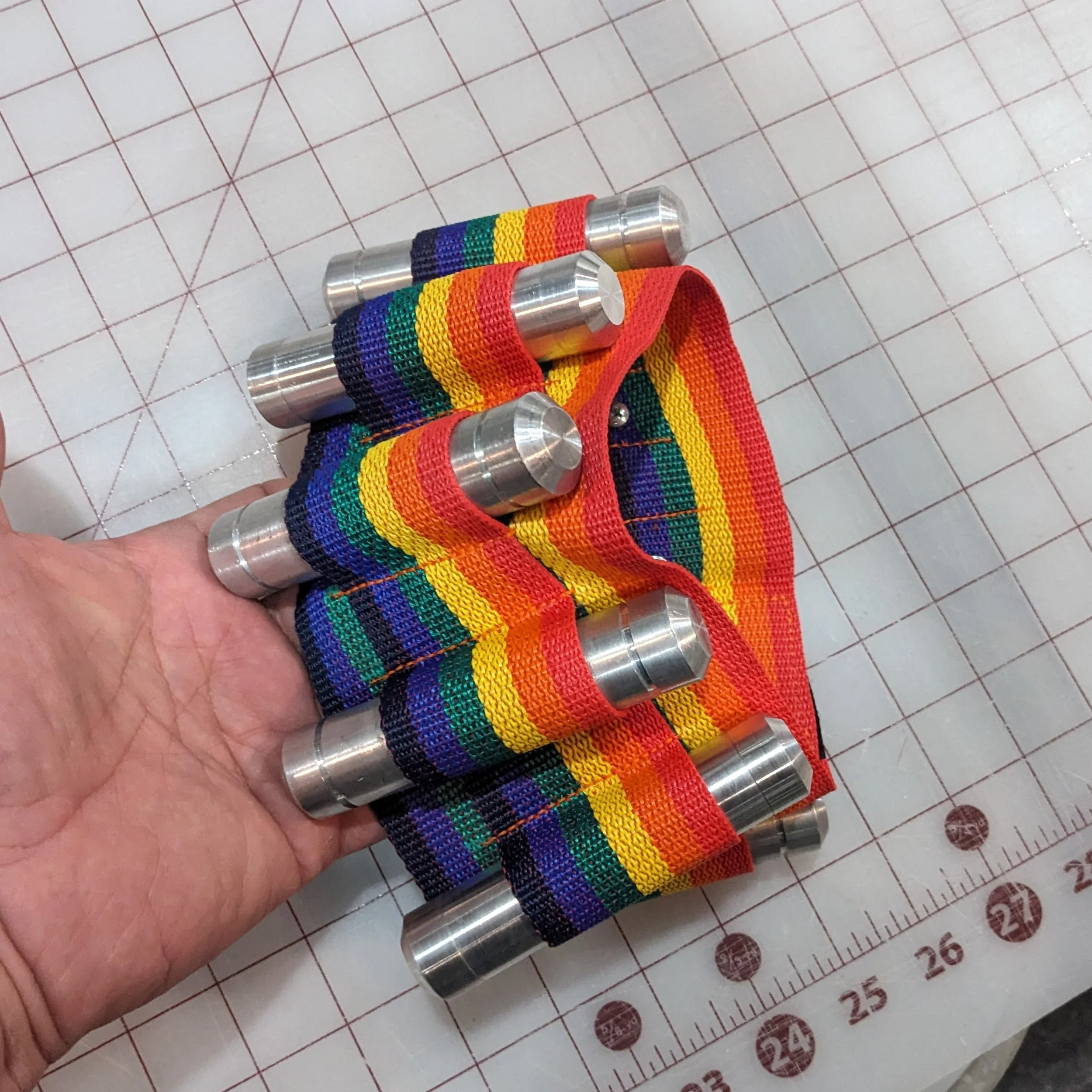 Pride X wing pilot leg flare strap (Rainbow) — DHP/FX