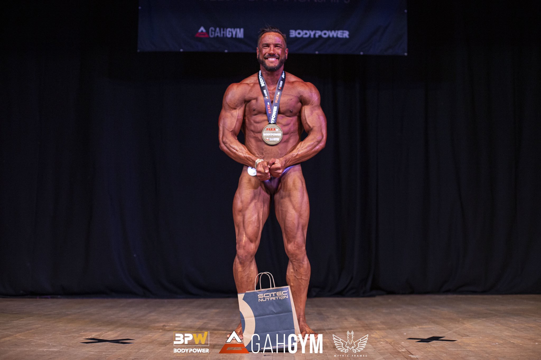 Iestyn Rees at the Body Power Expo Welsh National Bodybuilding Championships.