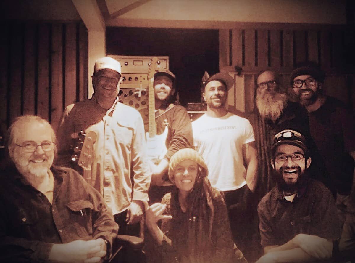 Only 8 days until we launch our new album REALIZE into the world!! 🚀🌎 
 It's so fun reminiscing on our epic time in the studio. I wish Danny and John, our horn players, were in this shot. It was so incredible to all be together, day in and day out 