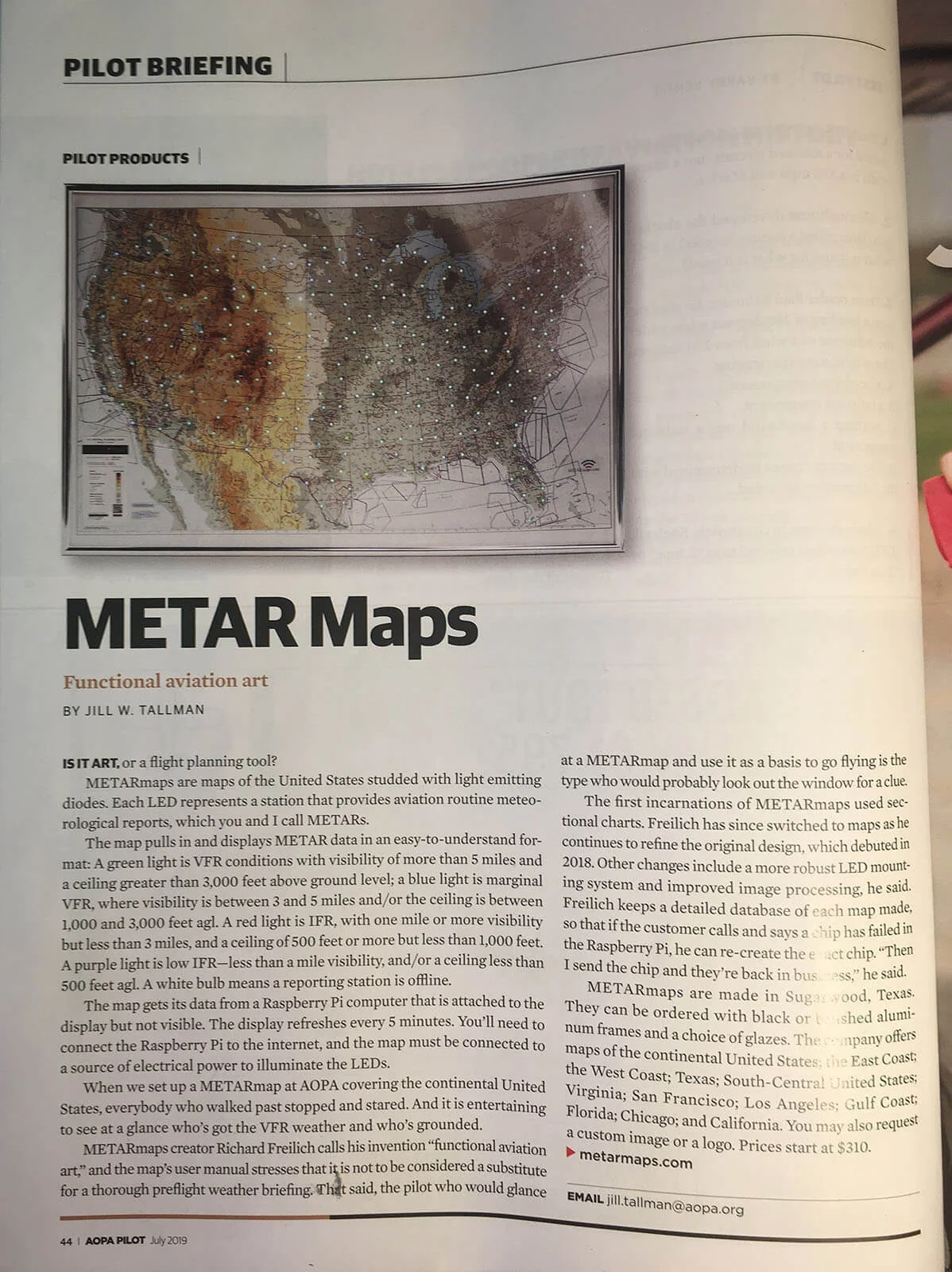 AOPA Magazine METARmaps Article