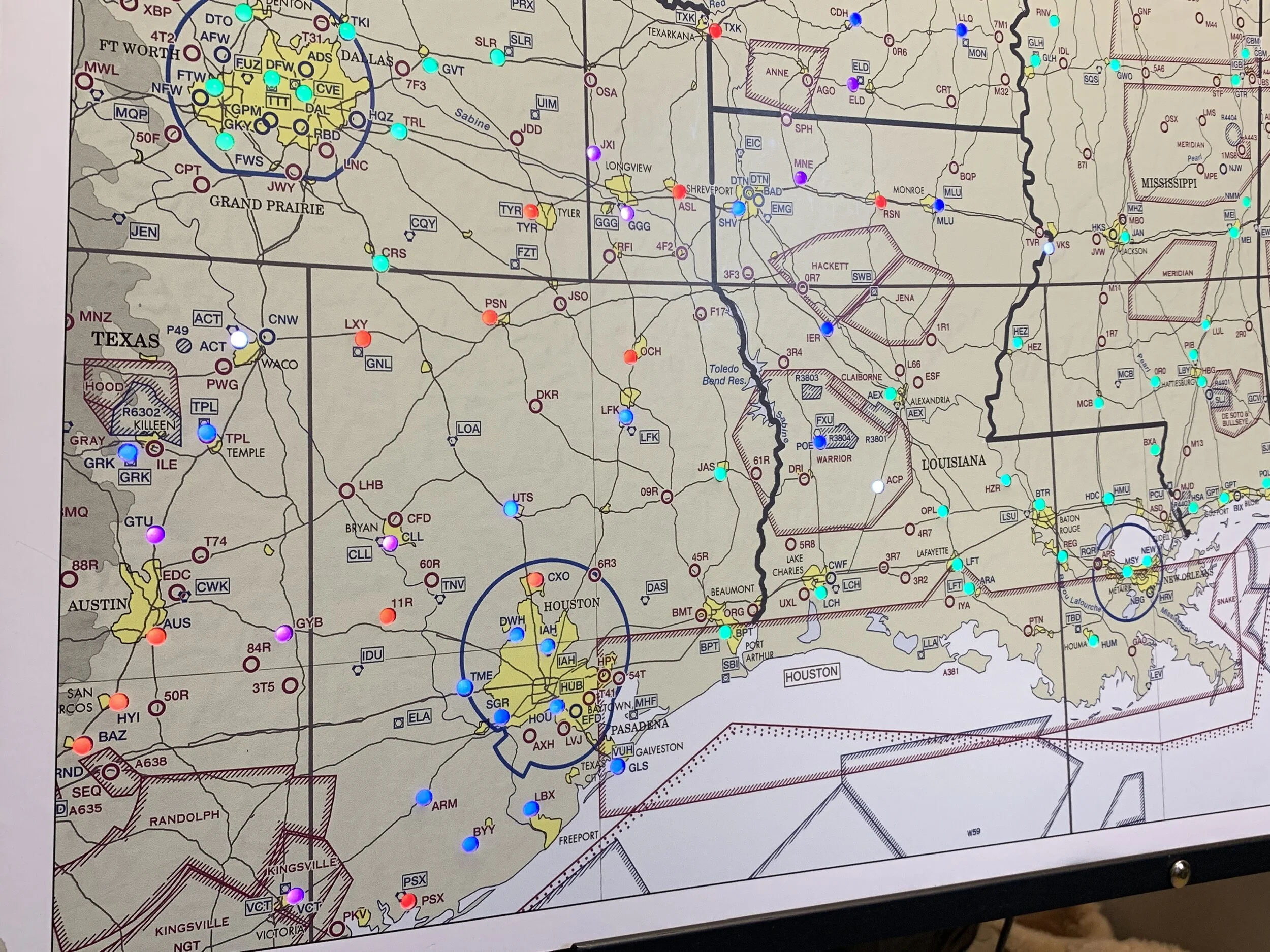 Gulf Coast METARmaps™ Aviation Sectional LED METAR Maps