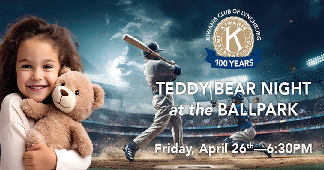 Does your teddy bear need a little extra love and patching up? No worries! Bring it to our teddy bear clinic at the Lynchburg Hillcats game tonight at 6:30! We&rsquo;re also so excited to see Pooh from the Commerce Street Theater&rsquo;s Kanga Rules 