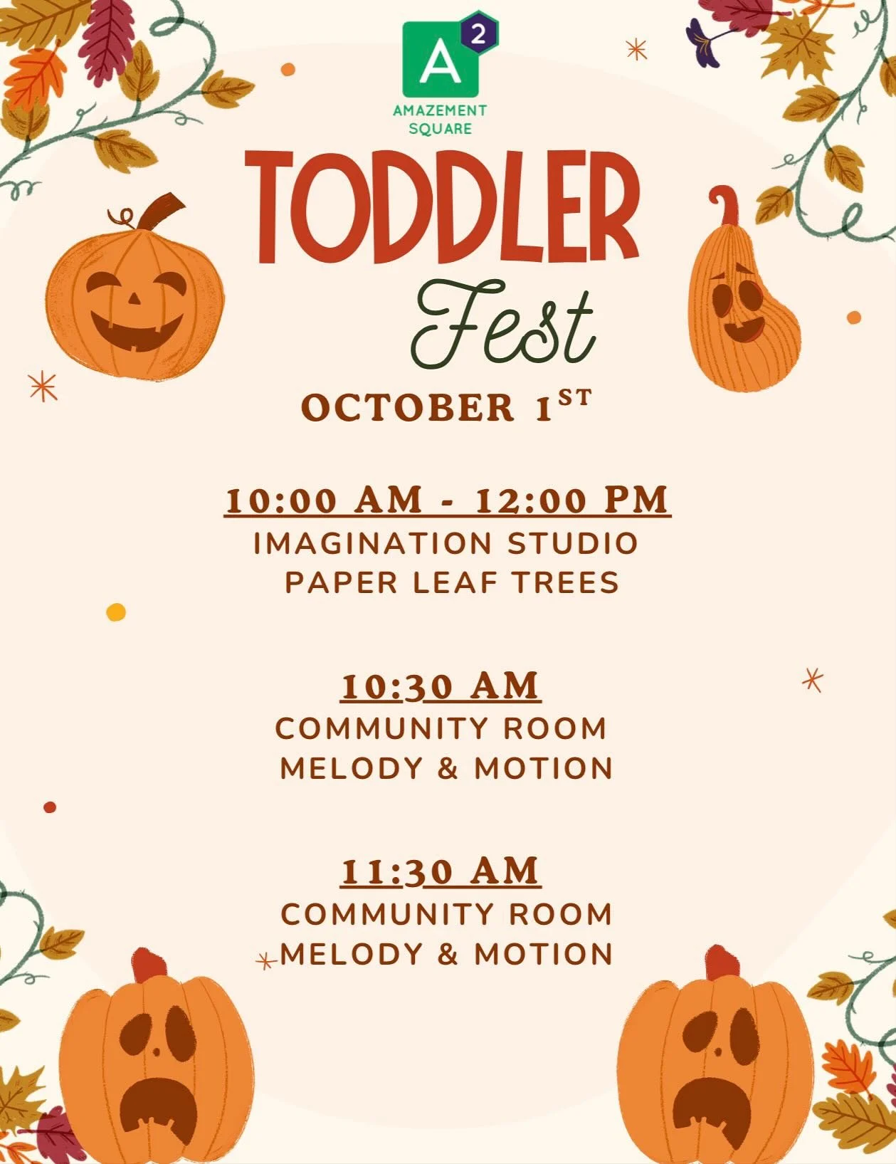 🎉 Toddler Fest starts tomorrow, Wednesday, October 1st through Saturday, October 4th! Join us for a week packed with movement, creativity, and exploration designed for toddlers and their families (including siblings)! 

➡️ Swipe to check out the sch