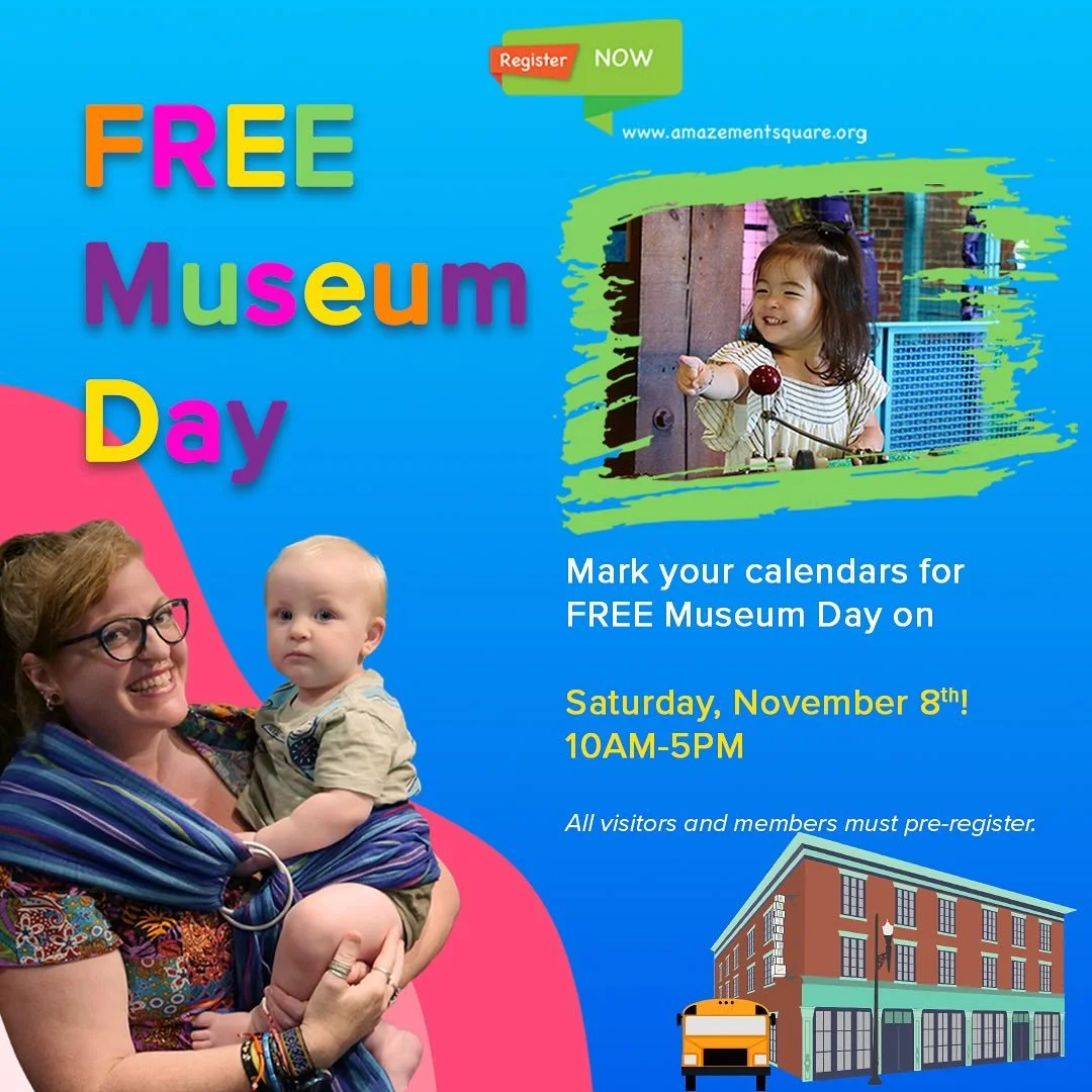 Mark your calendars! Free Museum Day is 29 days away. Join us on Saturday, November 8th and explore four floors of hands-on exhibitions and one of the largest indoor climbing structures in the United States! 

All visitors and members must pre-regist