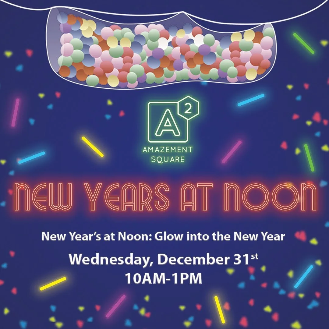 New Year&rsquo;s at Noon is 5 days away and there&rsquo;s still time to register!! Join Amazement Square&rsquo;s Lightning Bug on December 31st, from 10AM to 1PM, on a journey through all things luminescence. Paint with fluorescent paint in the Paint