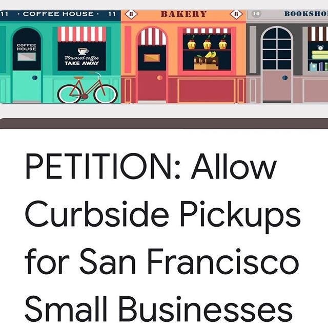 We support the expansion of safe curbside pick up for our small businesses. Sign and share!
.
Learn more here: https://tinyurl.com/curbsidepetition