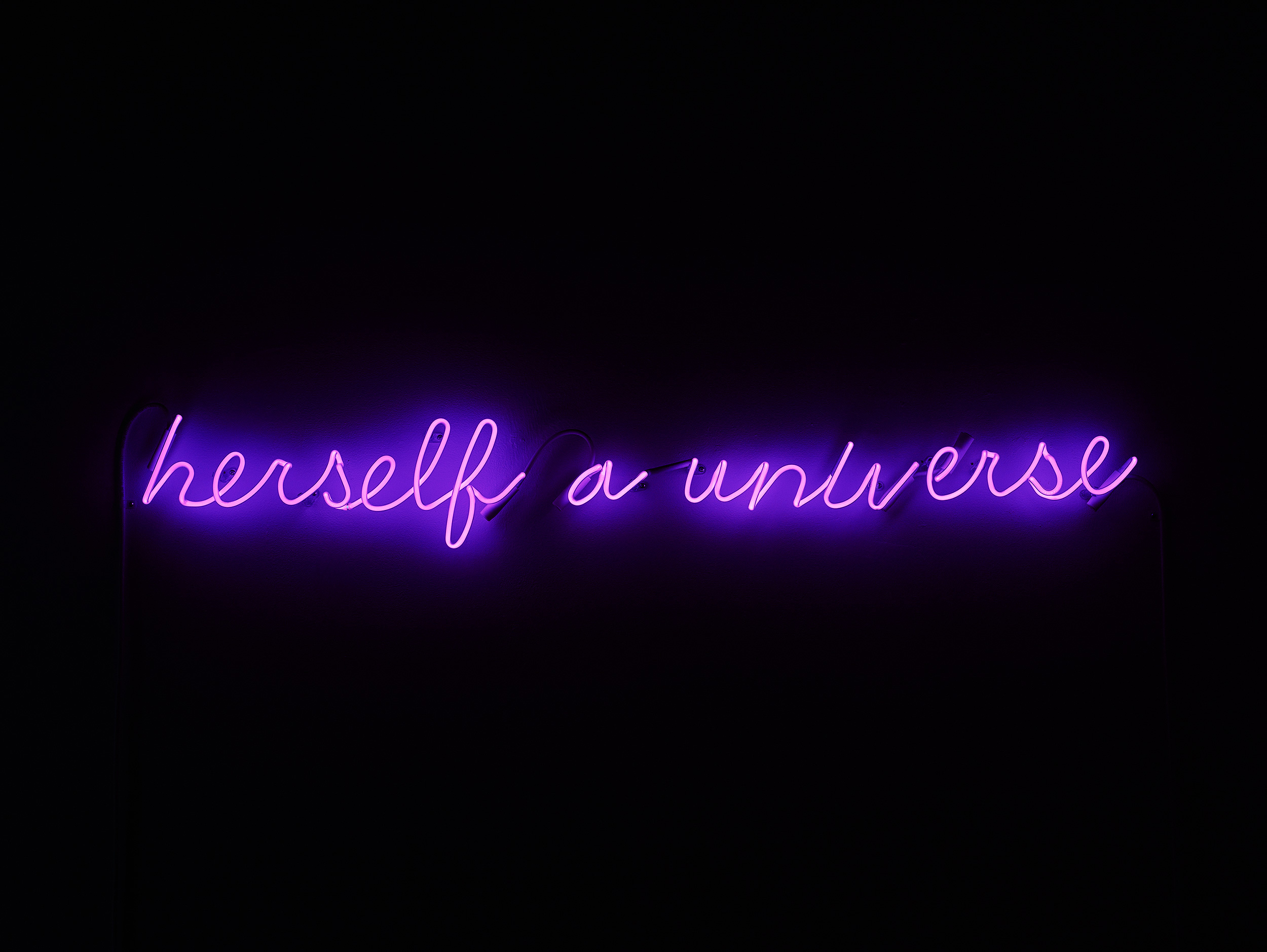  Herself A Universe, 2016 neon  7 x 50 x 2 in. (18 x 127 x 5 cm) 