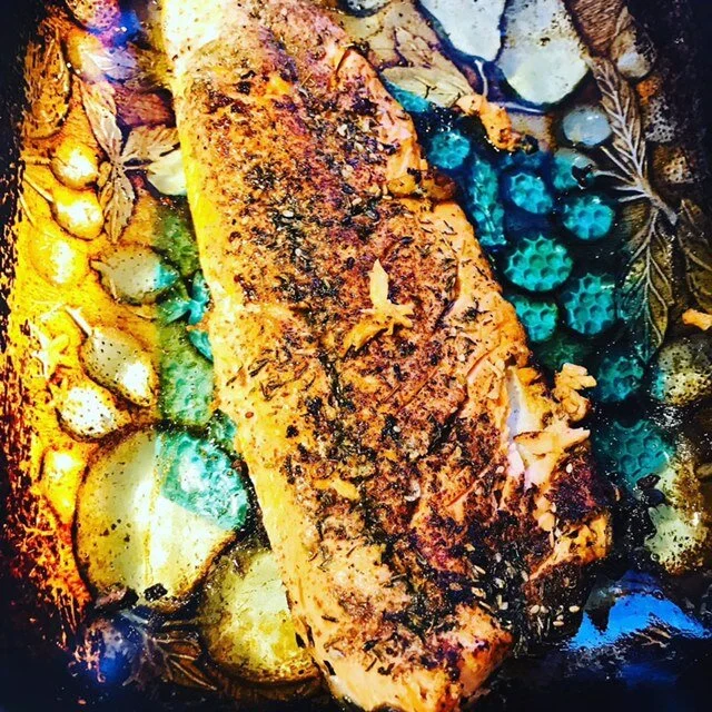 Less blather, More recipe: Arctic Char w Charmoula 