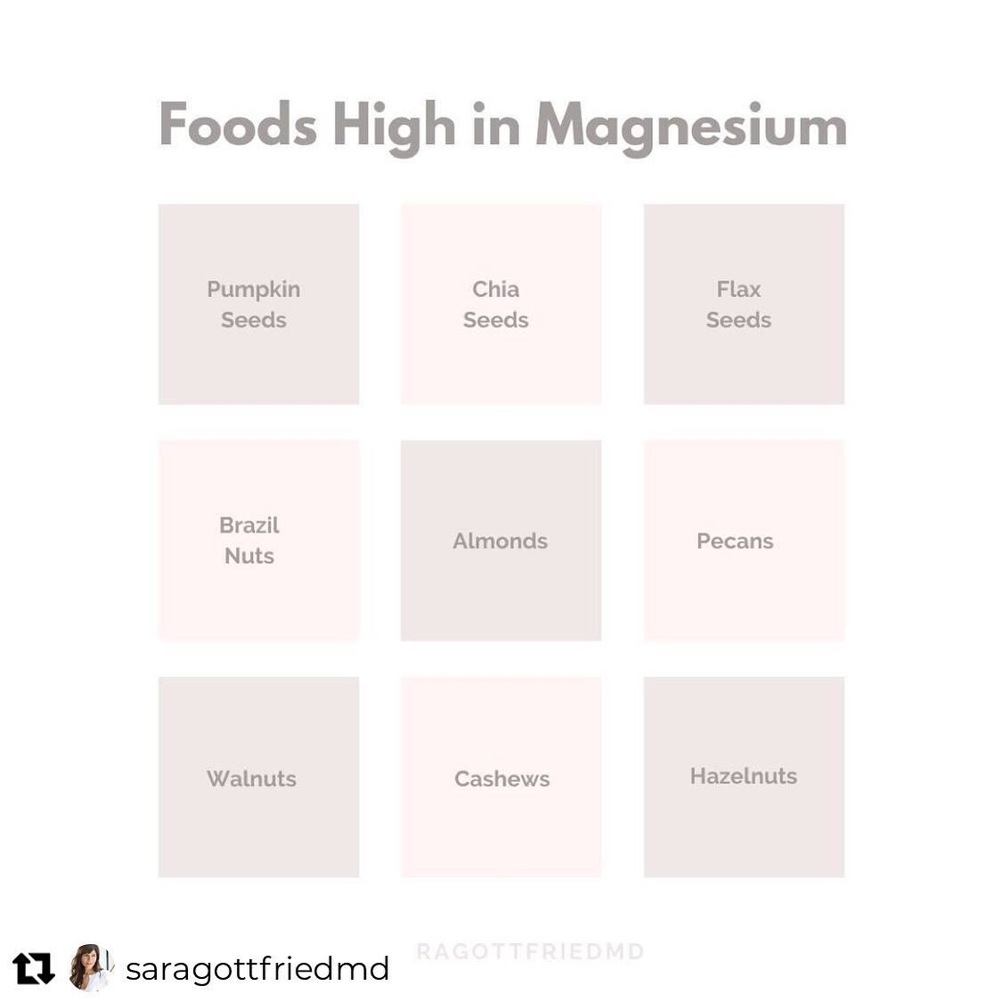 I feel like I&rsquo;ve had &ldquo;add more magnesium to your diet&rdquo; on repeat over the last couple of weeks!  THIS is why:

Repost from saragottfriedmd
&bull;
Magnesium has so many benefits that you will find recommendations for it in all of my 