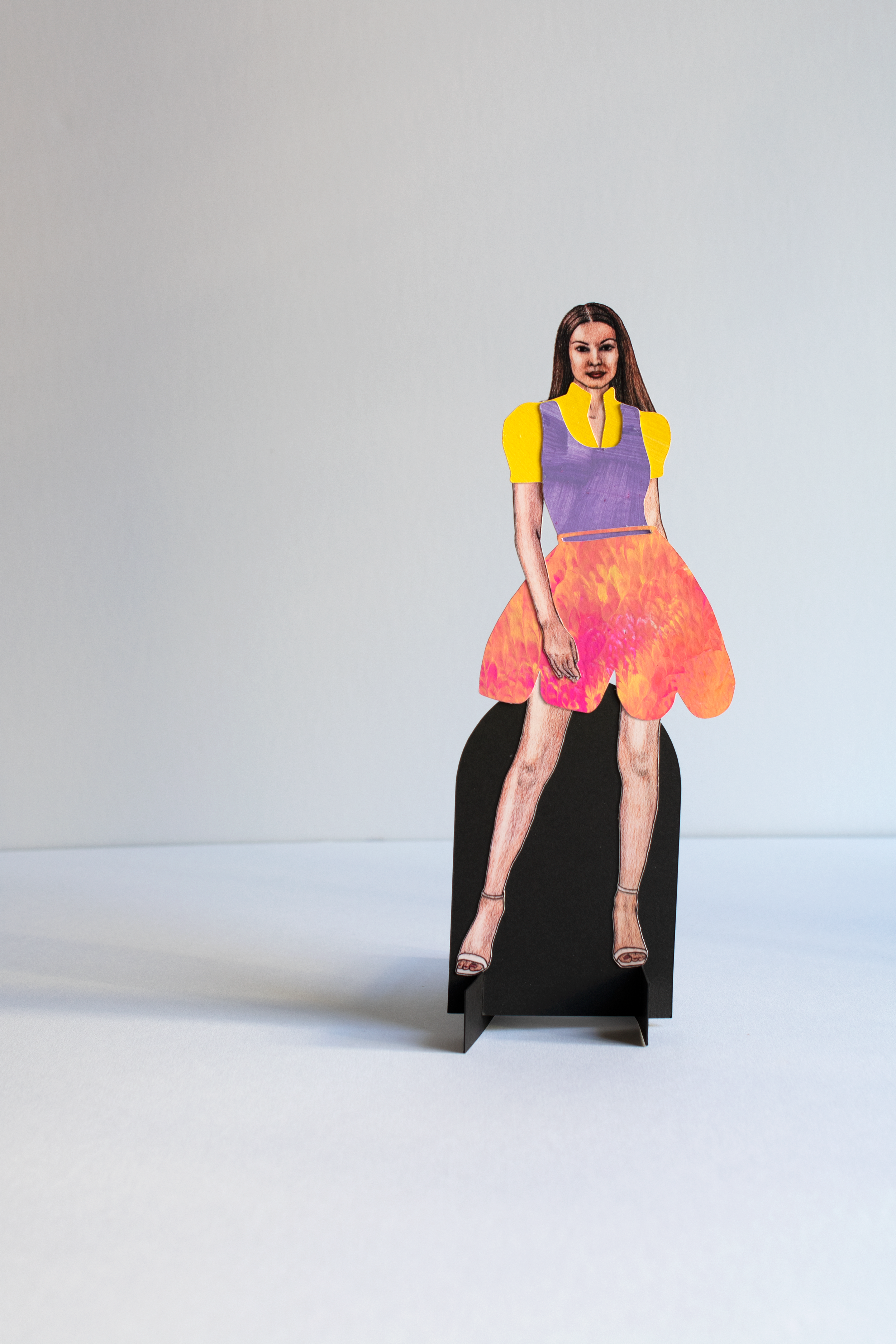 Monthly Heroine paper doll mail club by New Orleans mixed media artist Maggie Callan