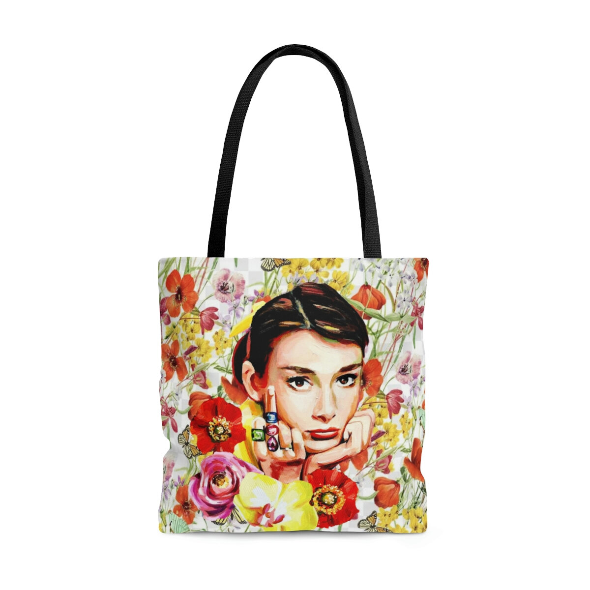 Audrey Hepburn Middle Finger Tote Bag — Cassie Ott Art