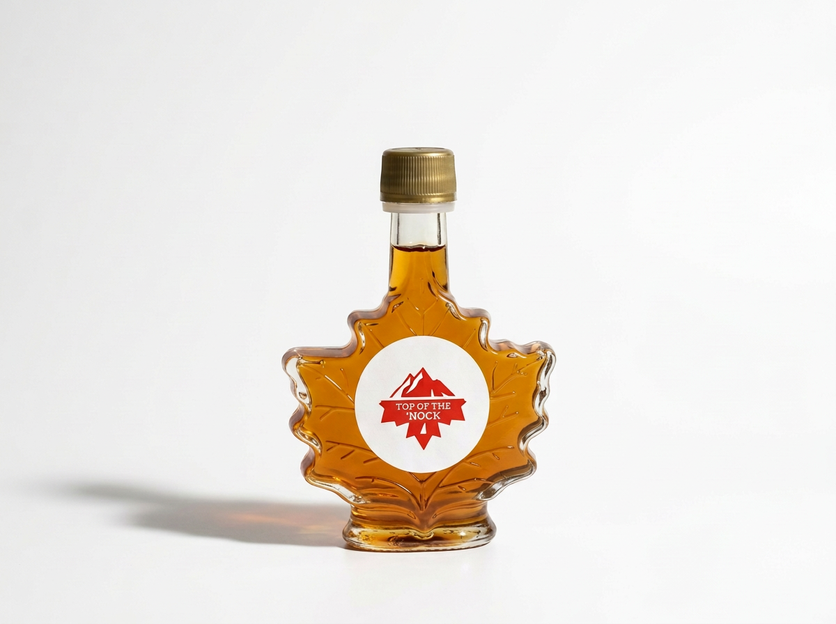 Top of the 'Nock Glass Maple Leaf Bottle 35ml