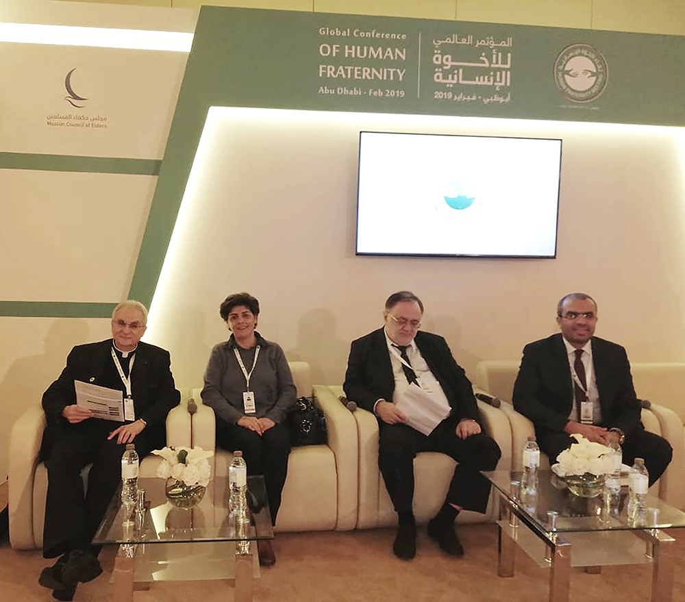 الأمينة العامة لمجلس كنائس الشرق الأوسط من المؤتمر العالمي للأخوة الانسانيّة في أبو ظبي: عندما تلتقي الرئاسات الدينيّة تكون البداية لتغيير ذهنيات التعصّب ورفض الآخر