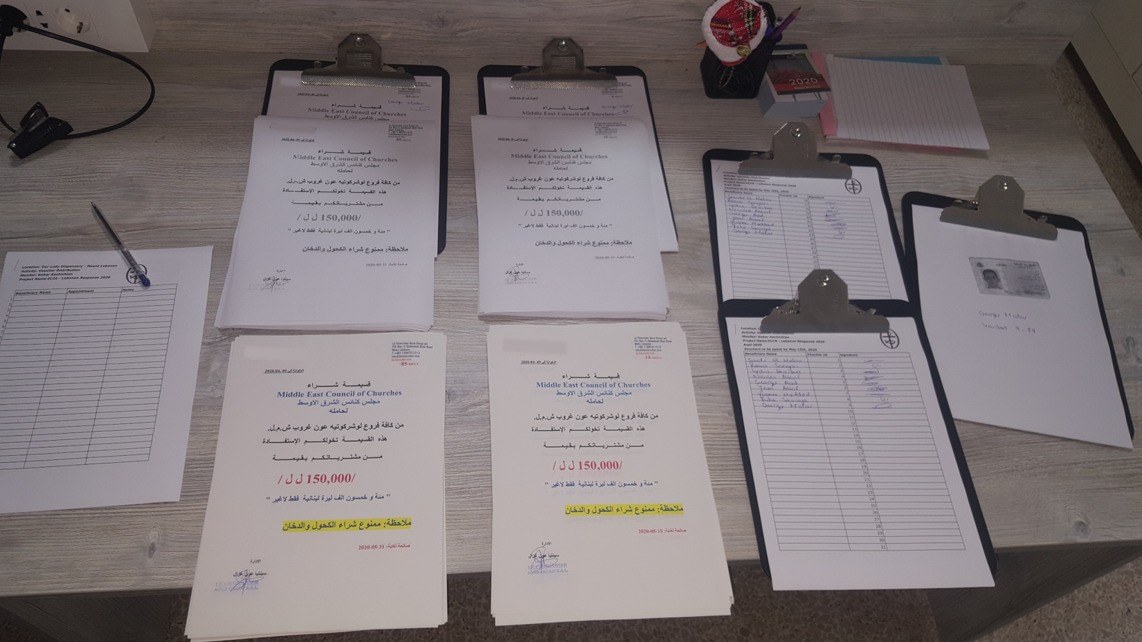 مجلس كنائس الشرق الأوسط يساعد 150 عائلة متضرّرة من الظّروف المعيشيّة الصّعبة 