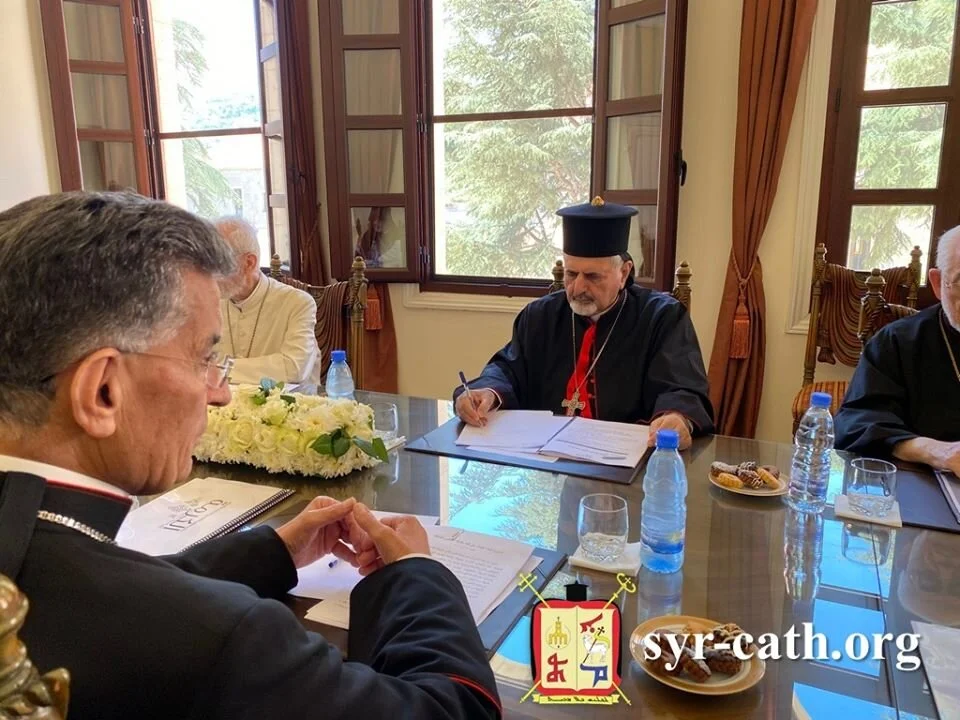  غبطة بطريرك السريان الكاثوليك الأنطاكي مار أغناطيوس يوسف الثالث يونان يشارك في اجتماع للبطاركة في الديمان - شمال لبنان 