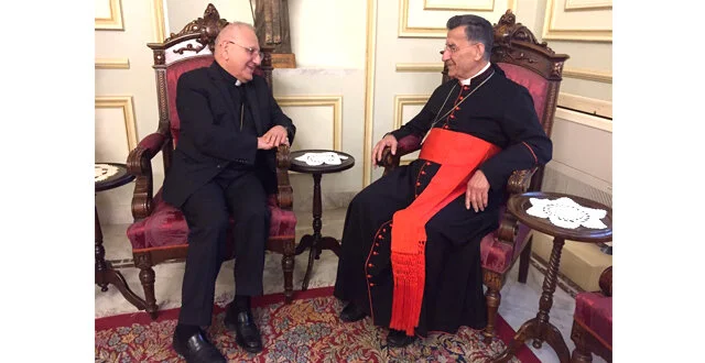 غبطة بطريرك بابل على الكلدان الكاردينال مار لويس رافايل ساكو يبعث برسالة تضامن إلى غبطة البطريرك الماروني الكاردينال مار بشارة بطرس الراعي