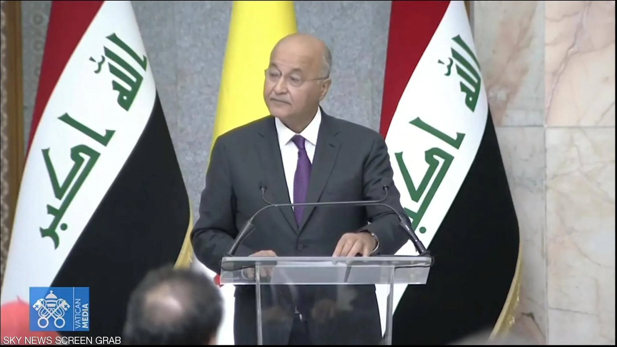 الرئيس العراقي برهم صالح: لن نقبل بأن يمارس الإرهاب باسم الدين