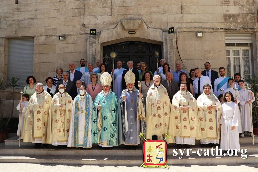 غبطة أبينا البطريرك مار اغناطيوس يوسف الثالث يونان يحتفل بقداس الأحد السادس بعد القيامة ويوبيل المتزوّجين في أبرشية حلب، سوريا