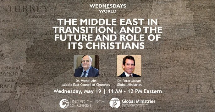  Video – The Christian Presence in the Middle East with the Secretary General Dr. Michel Abs in a Webinar Organized By the "United Church of Christ”