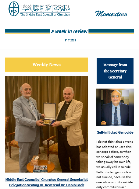 Momentum, the Weekly Newsletter from the Middle East Council of Churches