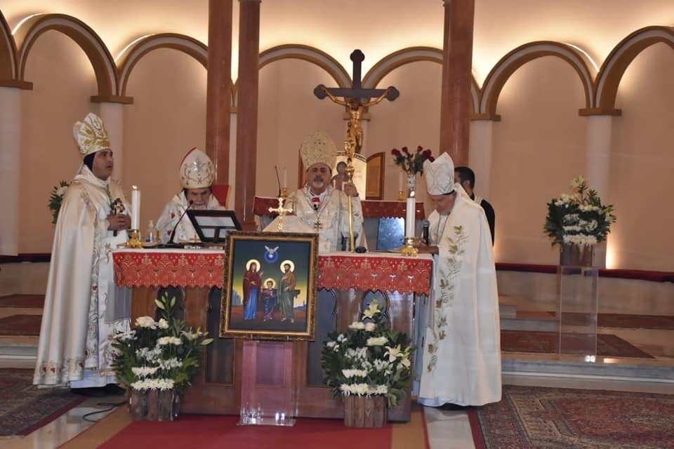 قدّاس إحتفاليّ في كاتدرائيّة سيّدة البشارة - المتحف، بيروت، بمناسبة تكريس الشرق للعائلة المقدّسة ومباركة مسيرة الحجّ في لبنان لأيقونة العائلة المقدّسة للمشيئة الإلهيّة