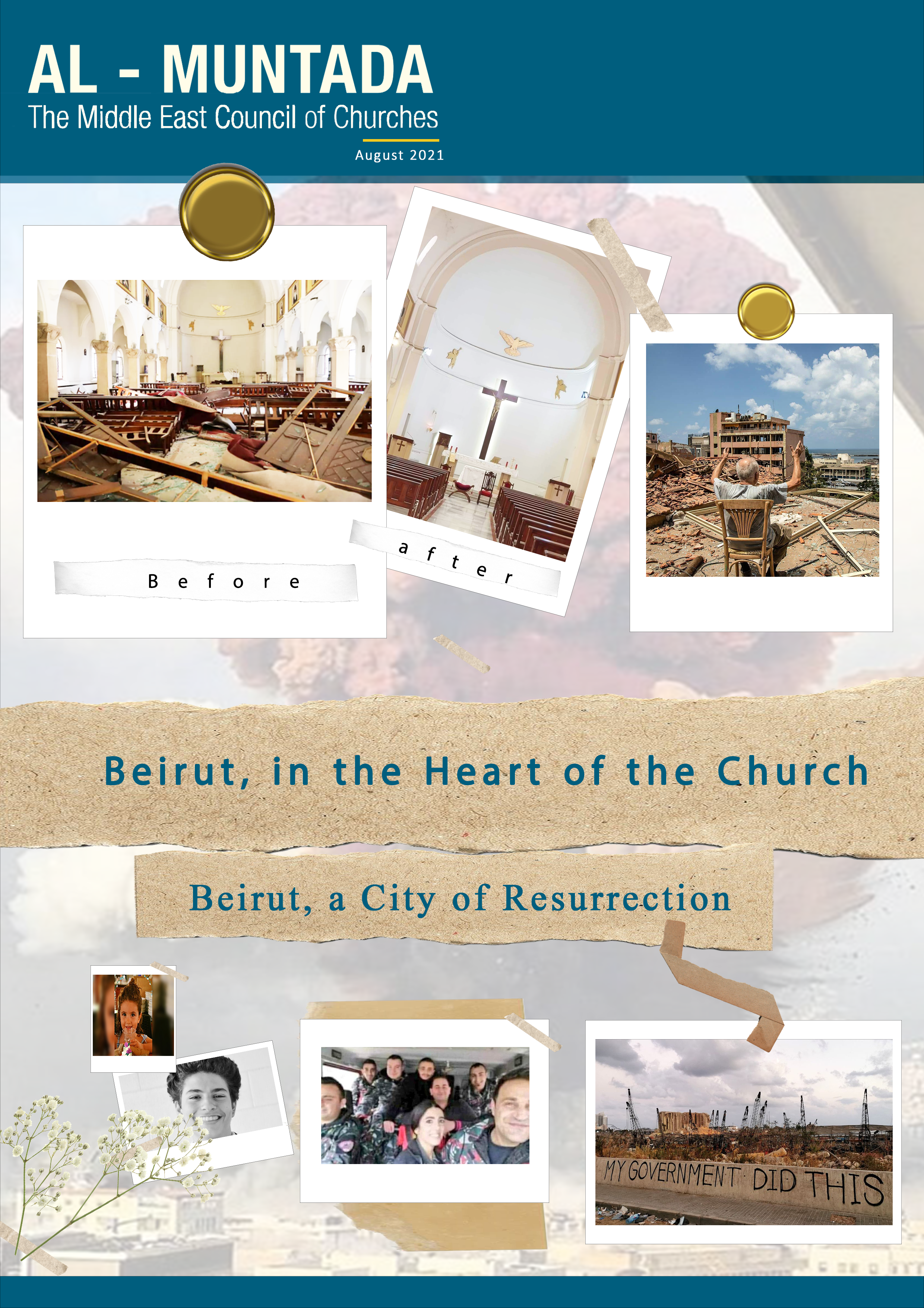 Beirut Blast in a Special Issue of “Al Muntada” Magazine, Published by the Middle East Council of Churches