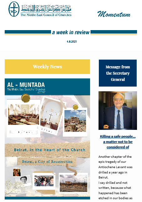 Momentum, the Weekly Newsletter from the Middle East Council of Churches