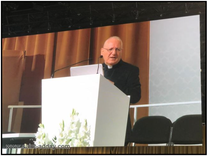 غبطة البطريرك الكاردينال مار لويس روفائيل ساكو يحاضر في المؤتمر القرباني في بودابست/ هنغاريا