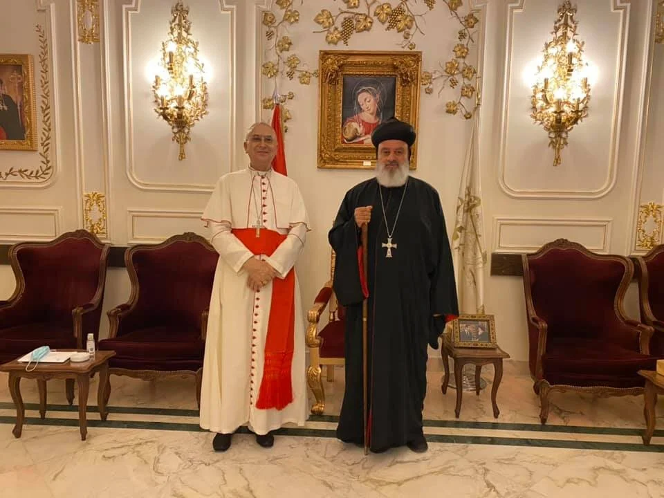 His Holiness Patriarch Mor Ignatius Aphrem II received His Eminence Cardinal Mario Zenari, Apostolic Nuncio in Damascus