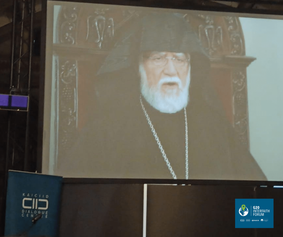  His Holiness Catholicos of Cilicia Aram I, at the G20 Interfaith Forum: The role of religious leaders and institutions in responding to the crisis in the Arab region