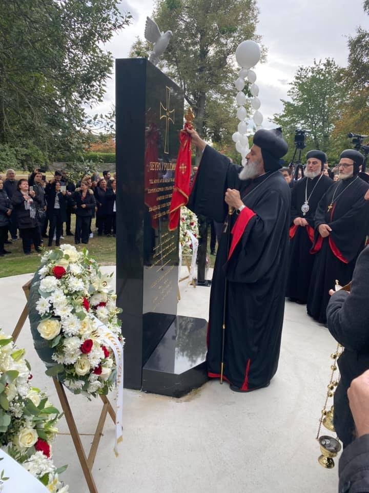 His Holiness Patriarch Mor Ignatius Aphrem II inaugurated a Sayfo Monument in Norrkoping