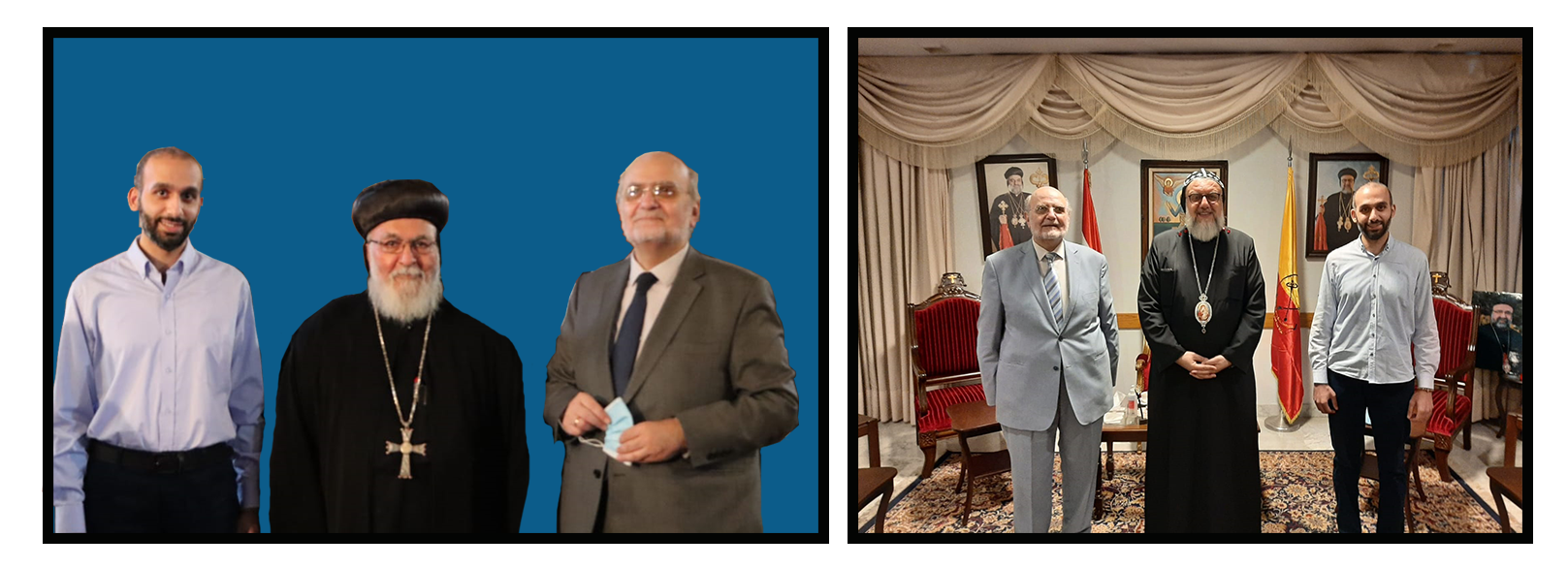 الأمين العام لمجلس كنائس الشرق الأوسط د. ميشال عبس في زيارتين إلى صاحبي السّيادة المطران جورج صليبا والمطران دانيال كورية