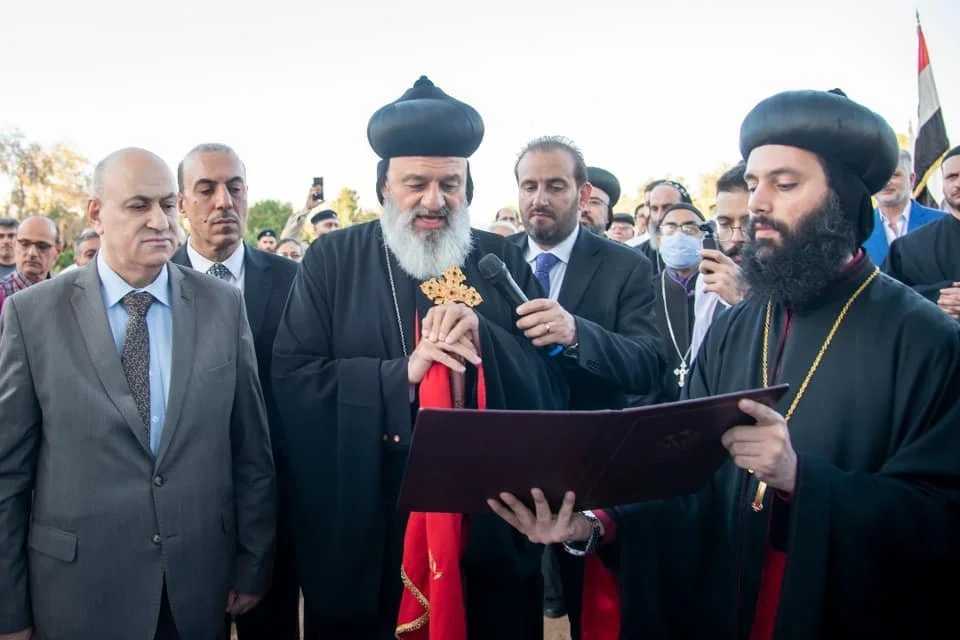 His Holiness Patriarch Mor Ignatius Aphrem II laid the foundation ston of the Syrian Hungarian Private School in Bab Sharqi - Damascus