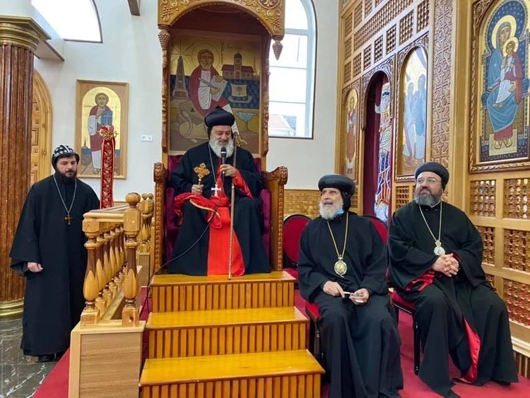 His Holiness Patriarch Mor Ignatius Aphrem II visited His Eminence Anba Athanasius, Archbishop of the Coptic Orthodox Faithful of French origin