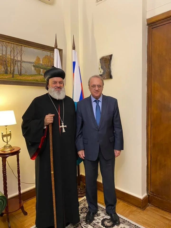 قداسة البطريرك مار إغناطيوس أفرام الثاني يلتقي المبعوث الروسيّ الخاصّ إلى الشرق الأوسط وشمال أفريقيا، نائب وزير الخارجيّة الرّوسيّ ميخائيل بوغدانوف