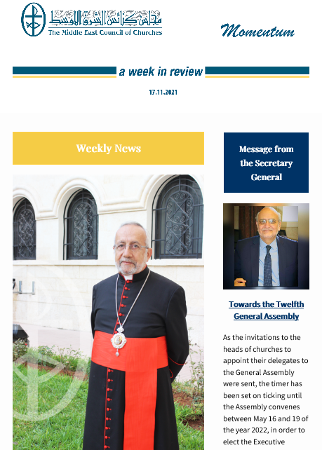 Momentum, the Weekly Newsletter from the Middle East Council of Churches