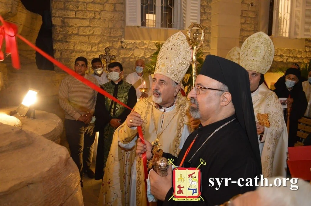 غبطة البطريرك مار اغناطيوس يوسف الثالث يونان يبارك ويدشّن مغارة القدّيسة مريم العذراء في باحة مطرانيّة القاهرة، مصر