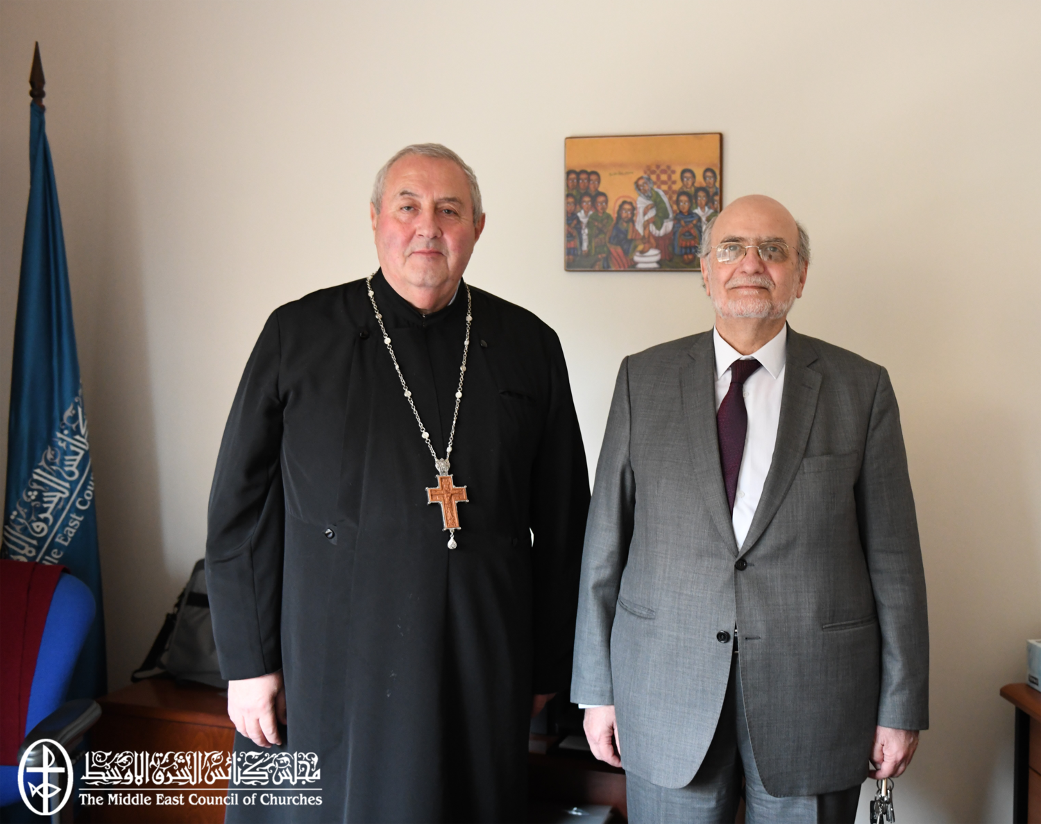 El Secretario General en funciones del CMI, el Rev. Dr. Ioan Sauca, en visita al Consejo de Iglesias del Oriente Medio